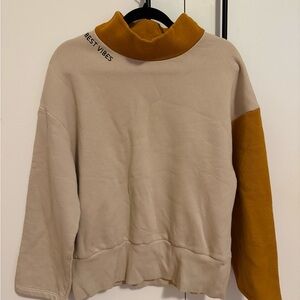 Zara Cream and Yellow Sweater